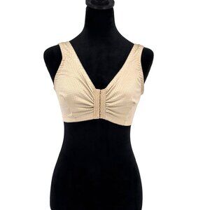 Vintage Bras Lingerie Womens 36 Front Hook Closure Stretch Fabric Nylon Set of 3